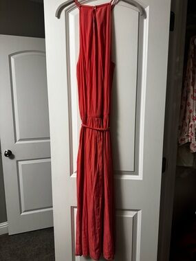 Ramy Brook Coral-Peach Sleeveless Maxi Dress